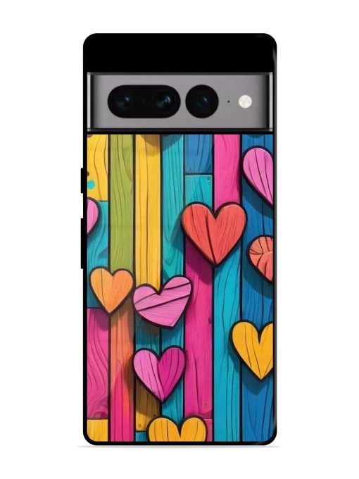 Rainbow Of Hearts Glossy Soft Edge Case for Google Pixel 7 Pro Chachhi