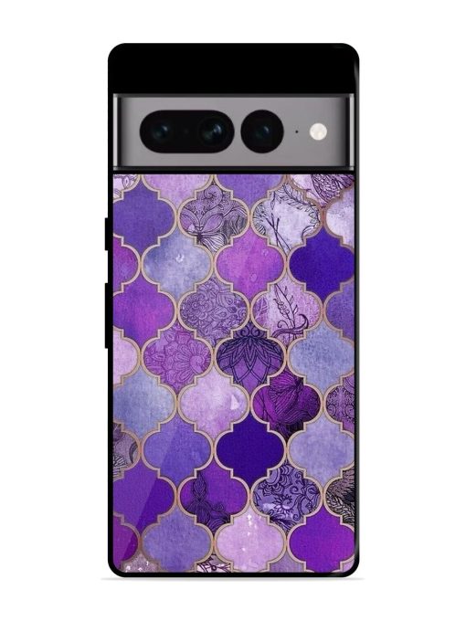 Purple Mosaic Magic Glossy Soft Edge Case for Google Pixel 7 Pro Chachhi