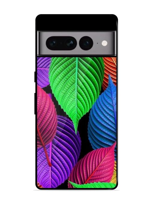 Rainbow Leaf Symphony Glossy Soft Edge Case for Google Pixel 7 Pro Chachhi