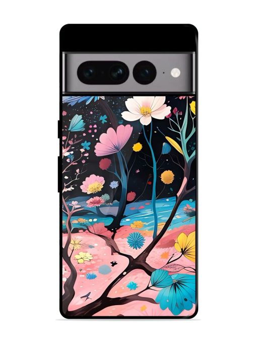 Cosmic Bloom Glossy Soft Edge Case for Google Pixel 7 Pro Chachhi