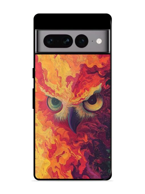 Fiery Owl Glossy Soft Edge Case for Google Pixel 7 Pro Chachhi