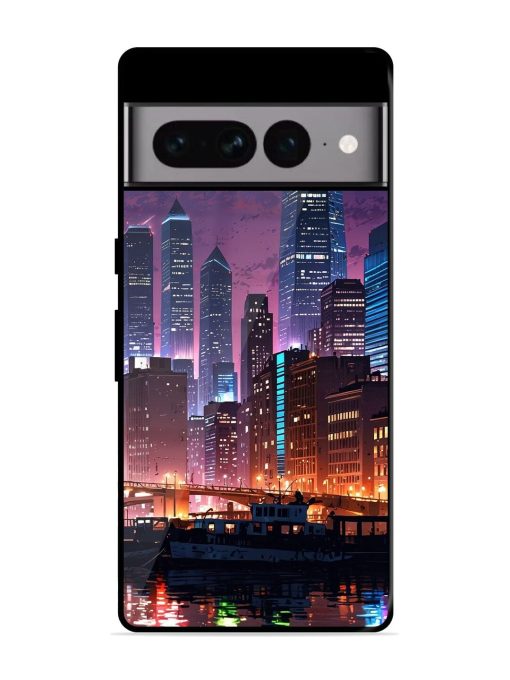 Neon Nightscape Glossy Soft Edge Case for Google Pixel 7 Pro Chachhi