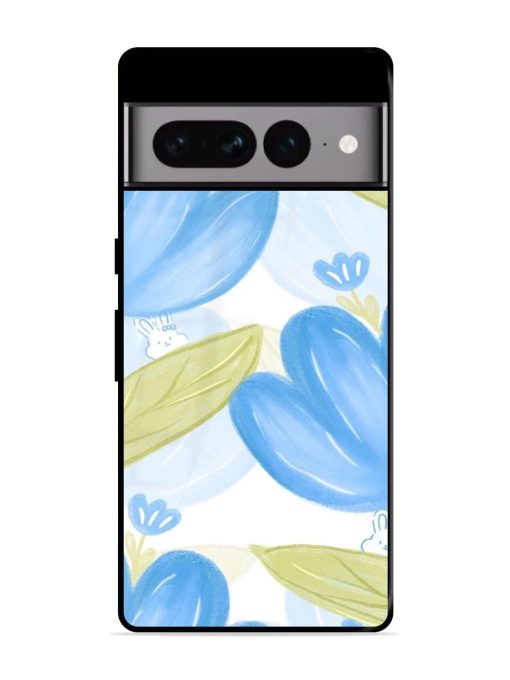 Bunny'S Blue Garden Glossy Soft Edge Case for Google Pixel 7 Pro Chachhi