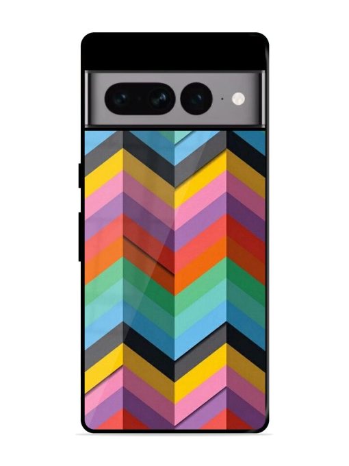 Colorful Zigzag Glossy Soft Edge Case for Google Pixel 7 Pro Chachhi