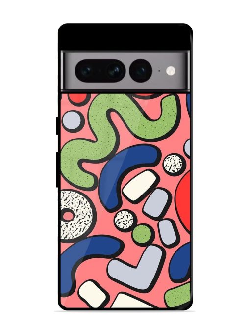 Groovy Geometric Shapes Glossy Soft Edge Case for Google Pixel 7 Pro Chachhi