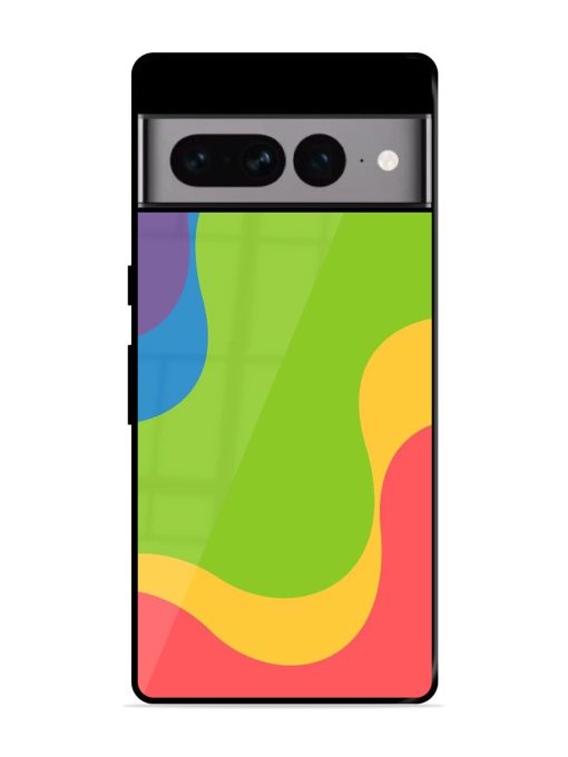 Wavy Rainbow Wonderland Glossy Soft Edge Case for Google Pixel 7 Pro Chachhi