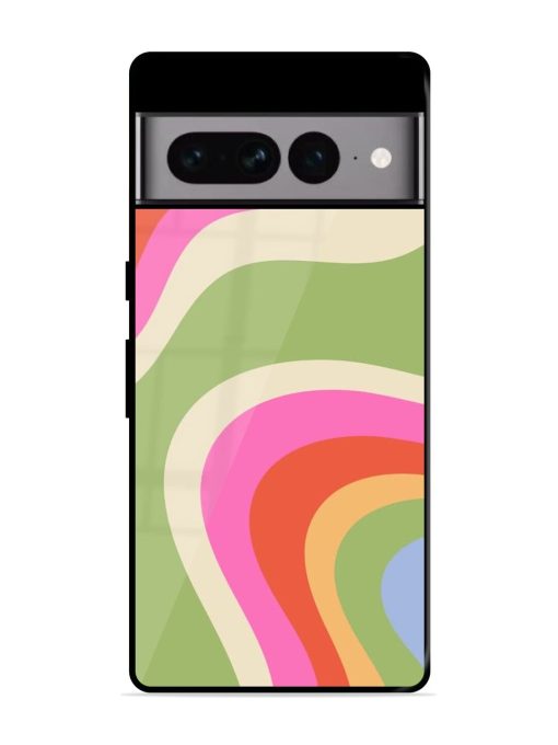 Wavy Rainbow Wonderland Glossy Soft Edge Case for Google Pixel 7 Pro Chachhi