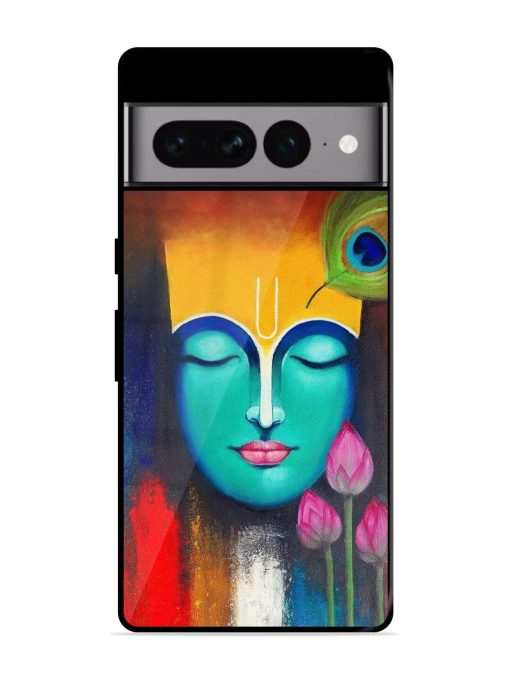 Divine Tranquility: The Face Of Krishna Glossy Soft Edge Case for Google Pixel 7 Pro Chachhi