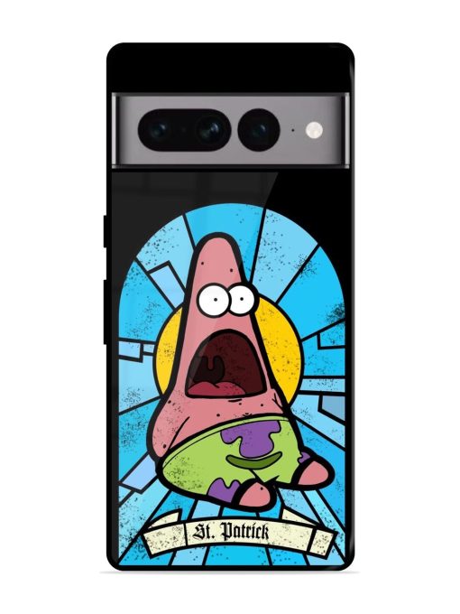 St. Patrick'S Day Stained Glass Patrick Star Glossy Soft Edge Case for Google Pixel 7 Pro Chachhi