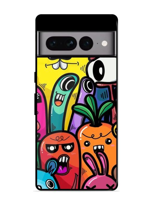 Whimsical Doodle Chaos Glossy Soft Edge Case for Google Pixel 7 Pro Chachhi