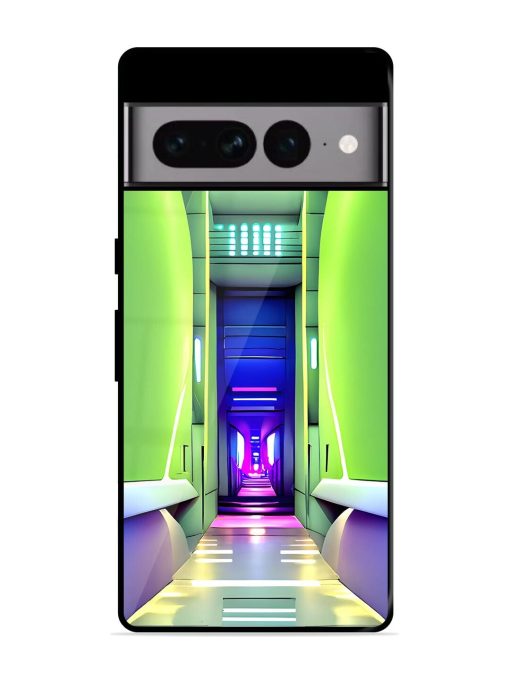 Neon Corridor Glossy Soft Edge Case for Google Pixel 7 Pro Chachhi