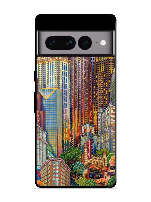 Neon Nightscape Glossy Soft Edge Case for Google Pixel 7 Pro Chachhi