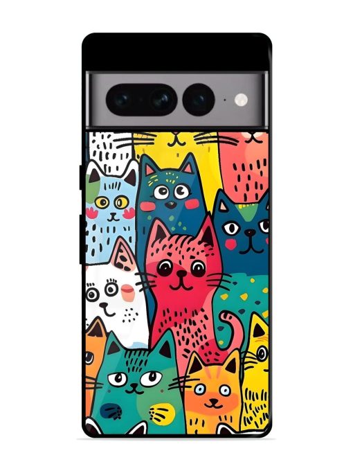 Feline Frenzy Glossy Soft Edge Case for Google Pixel 7 Pro Chachhi