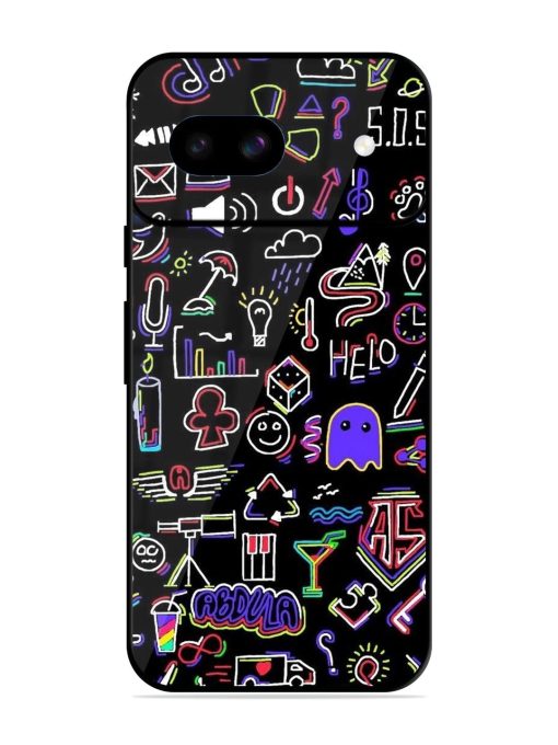 Neon Doodle Glossy Soft Edge Case for Google Pixel 8A Chachhi