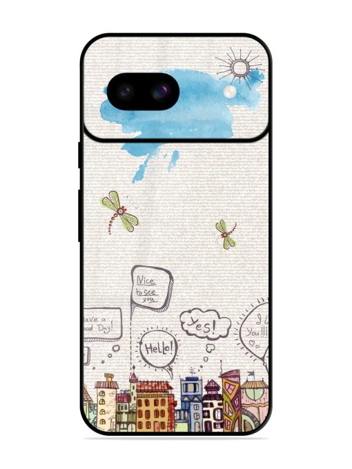 Doodle City Glossy Soft Edge Case for Google Pixel 8A Chachhi