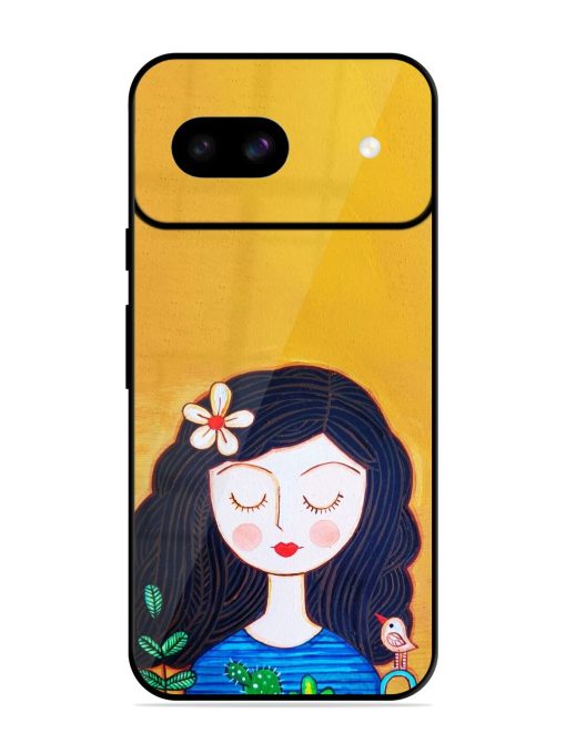 Girl Illustration Glossy Soft Edge Case for Google Pixel 8A Chachhi