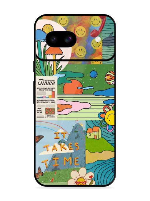 Groovy Vibes Glossy Soft Edge Case for Google Pixel 8A Chachhi