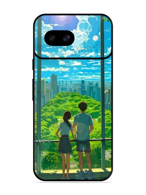 Cyberpunk Dreamscape Glossy Soft Edge Case for Google Pixel 8A Chachhi