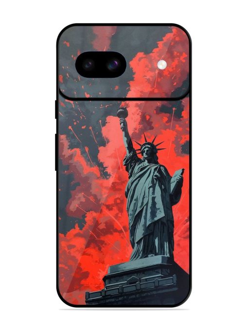 Lady Liberty'S Firework Finale Glossy Soft Edge Case for Google Pixel 8A Chachhi