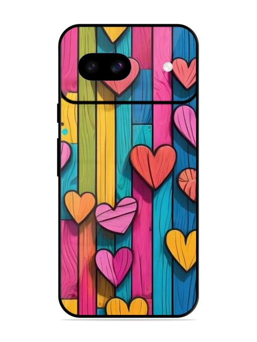 Rainbow Of Hearts Glossy Soft Edge Case for Google Pixel 8A Chachhi