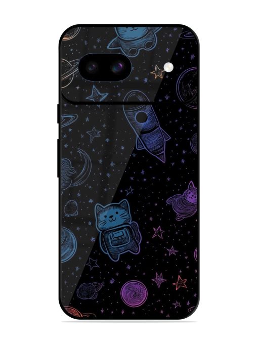 Cosmic Cat Chaos Glossy Soft Edge Case for Google Pixel 8A Chachhi