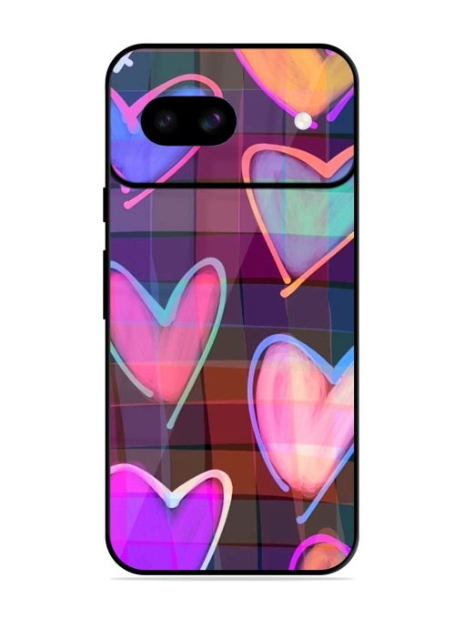 Neon Hearts Glossy Soft Edge Case for Google Pixel 8A Chachhi