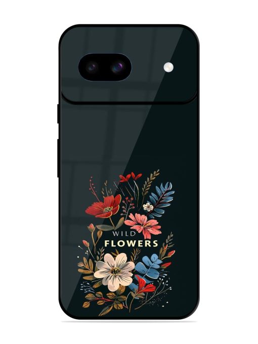 Dark Floral Glossy Soft Edge Case for Google Pixel 8A Chachhi