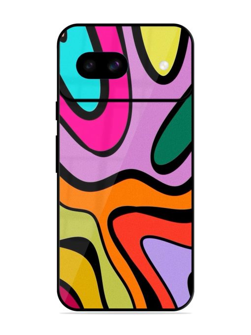 Groovy Swirls Glossy Soft Edge Case for Google Pixel 8A Chachhi