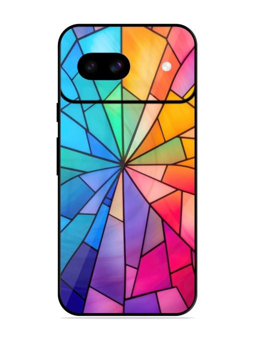 Stained Glass Kaleidoscope Of Colors Glossy Soft Edge Case for Google Pixel 8A Chachhi