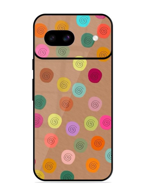 Swirly Dots On Kraft Glossy Soft Edge Case for Google Pixel 8A Chachhi