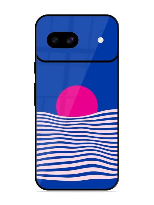 Pink Sunset Over Blue Waves Glossy Soft Edge Case for Google Pixel 8A Chachhi