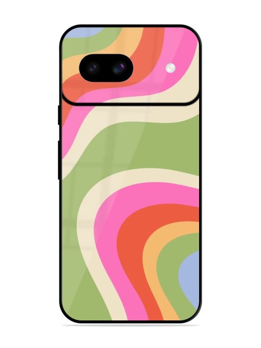 Wavy Rainbow Wonderland Glossy Soft Edge Case for Google Pixel 8A Chachhi