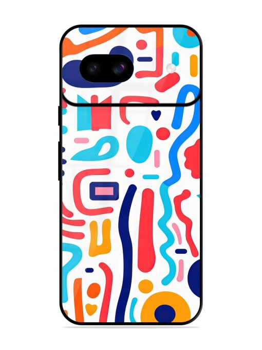 Whimsical Doodle Chaos Glossy Soft Edge Case for Google Pixel 8A Chachhi