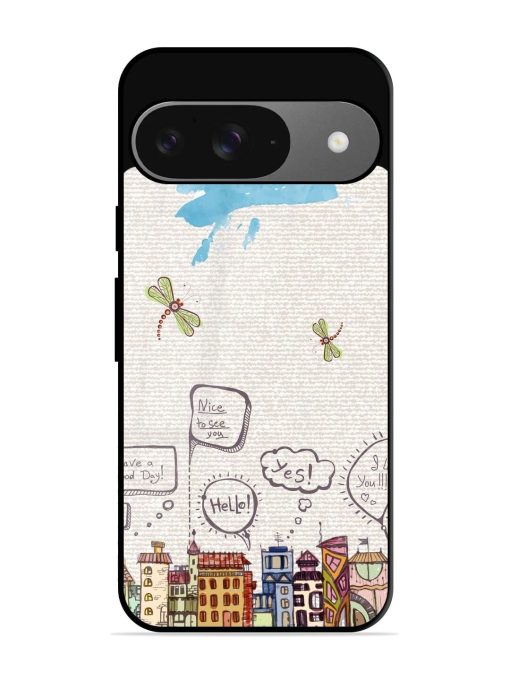 Doodle City Glossy Soft Edge Case for Google Pixel 9 Chachhi