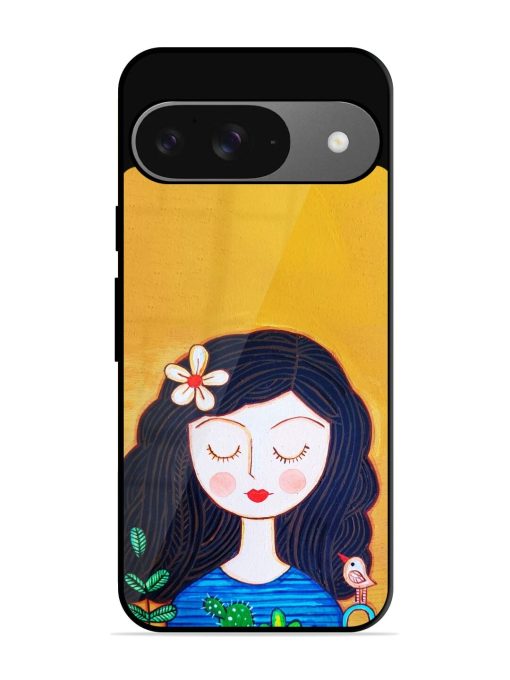 Girl Illustration Glossy Soft Edge Case for Google Pixel 9 Chachhi