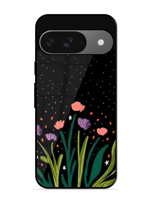 Midnight Bloom Glossy Soft Edge Case for Google Pixel 9 Chachhi