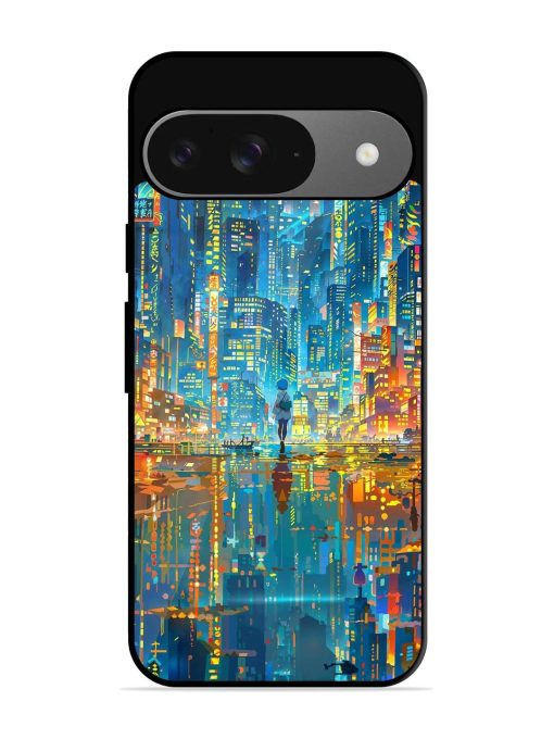 Neon Metropolis Glossy Soft Edge Case for Google Pixel 9 Chachhi