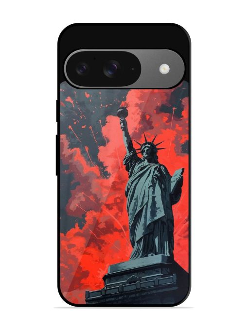 Lady Liberty'S Firework Finale Glossy Soft Edge Case for Google Pixel 9 Chachhi