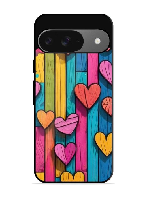 Rainbow Of Hearts Glossy Soft Edge Case for Google Pixel 9