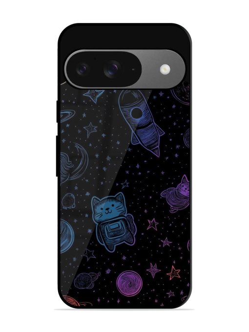 Cosmic Cat Chaos Glossy Soft Edge Case for Google Pixel 9 Chachhi