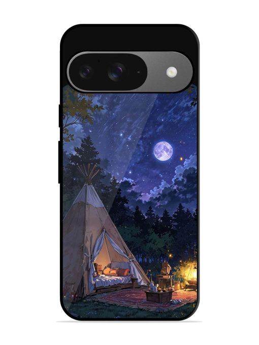 Moonlight Camping Glossy Soft Edge Case for Google Pixel 9 Chachhi