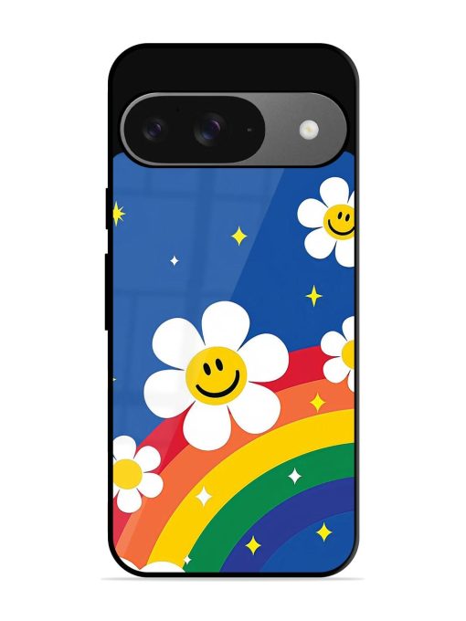 Happy Daisies And Rainbow Sky Glossy Soft Edge Case for Google Pixel 9 Chachhi