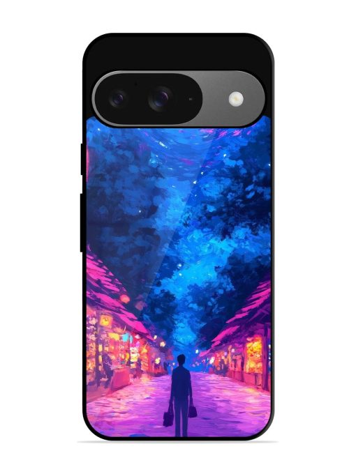 Neon Nightscape Glossy Soft Edge Case for Google Pixel 9