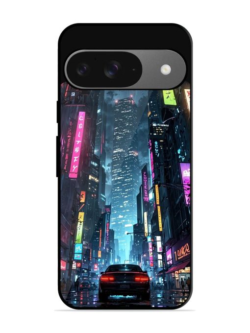 Neon Nightscape Glossy Soft Edge Case for Google Pixel 9