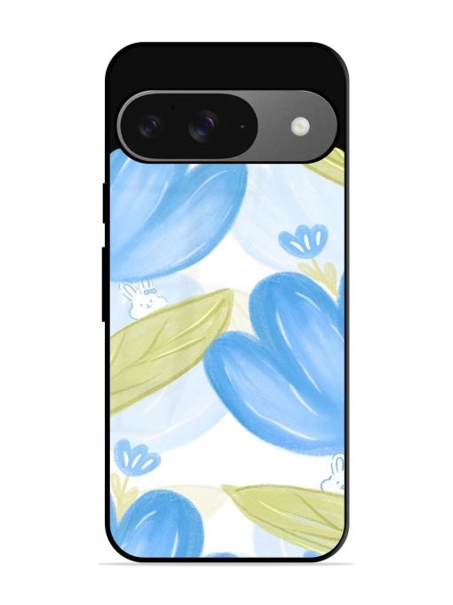 Bunny'S Blue Garden Glossy Soft Edge Case for Google Pixel 9 Chachhi