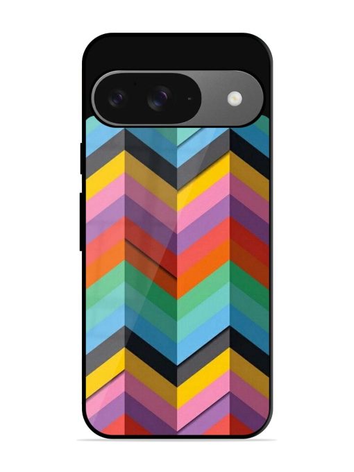 Colorful Zigzag Glossy Soft Edge Case for Google Pixel 9 Chachhi