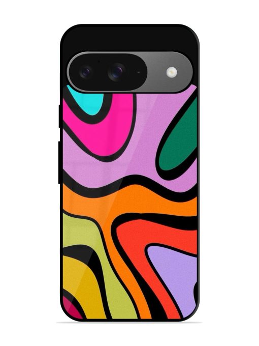 Groovy Swirls Glossy Soft Edge Case for Google Pixel 9 Chachhi