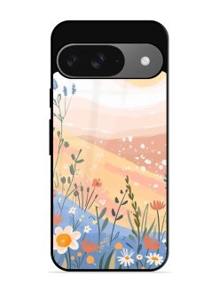Golden Hour Blooms Glossy Soft Edge Case for Google Pixel 9