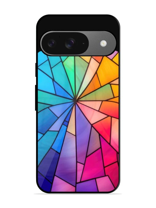 Stained Glass Kaleidoscope Of Colors Glossy Soft Edge Case for Google Pixel 9 Chachhi