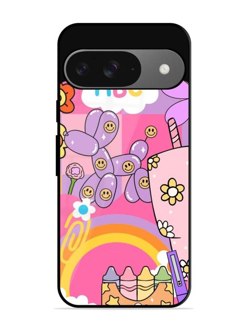 Whimsical Y2K Chaos Glossy Soft Edge Case for Google Pixel 9 Chachhi